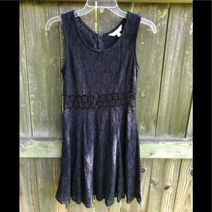 Charming Charlie Black Lined Lace Dress